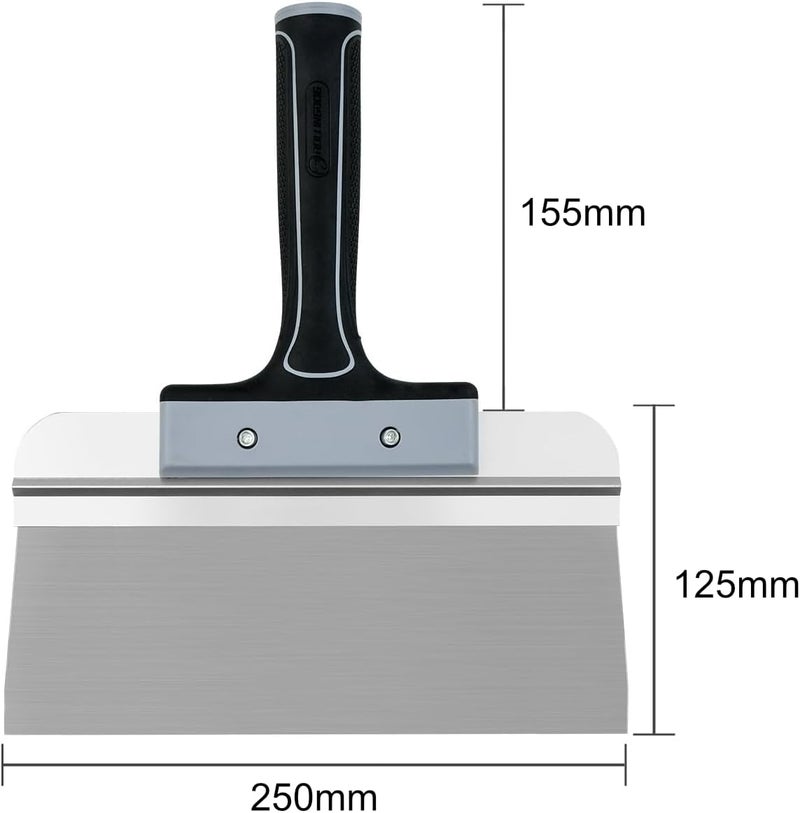 Rolling Dog 10 Inch Taping Knife - Drywall Taping Knife,Threaded End Can be Attached to Extension Pole,Stainless Steel Blade,Ideal for Skimming and Smoothing Walls and Ceilings - Image 3